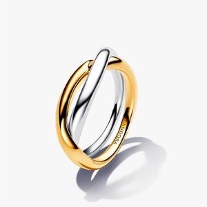 Pandora two tone entwined band ring